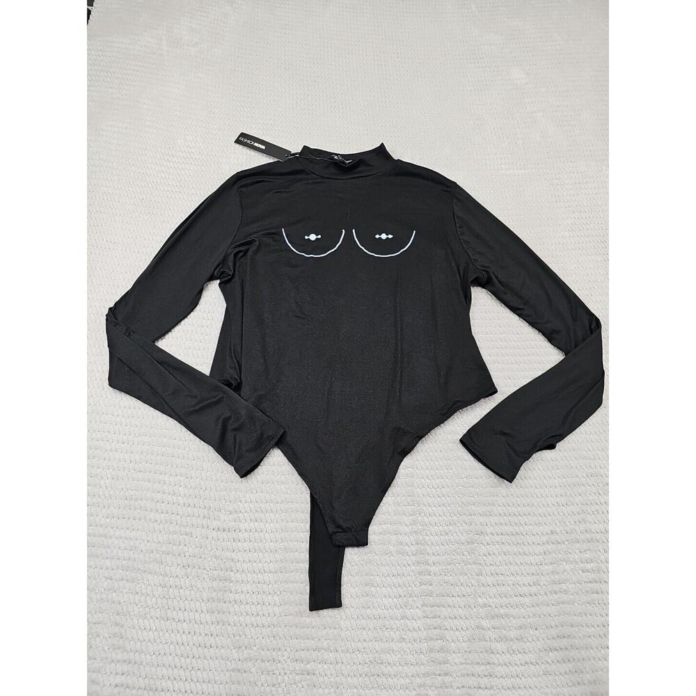 Fashion Nova Bodysuit Womens 3X Ditch Your Bra Mock Neck